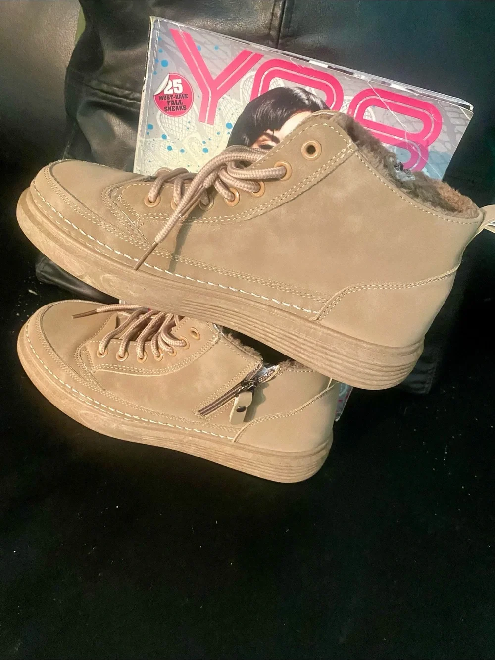 BBS Men's Casual Lace-Up Boots in Tan Sz. 8.5/9